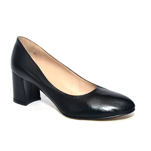 Leather Court Shoe - Black