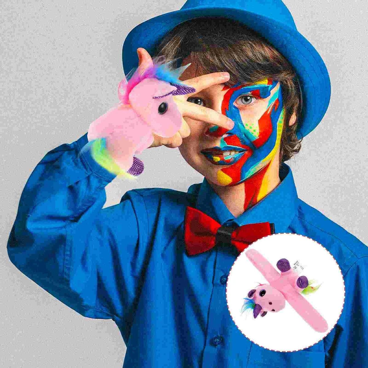 Hug The Ring Kids Party Favors Novel Slap Bracelets Bands Toys Girls Wristband Stuffed Plush Baby