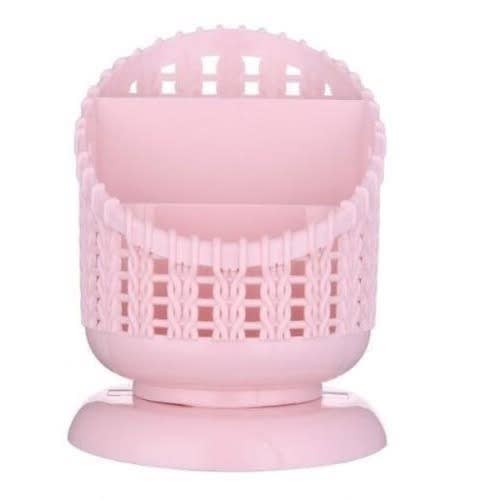 Desktop Basket Creative Storage Tube Organizer - Pink