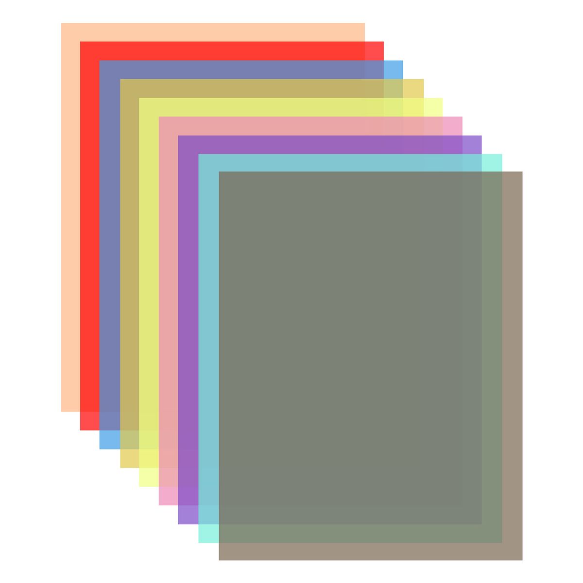 Andoer 9 * 2 Colors/set Transparent  Lighting Filter 30 *