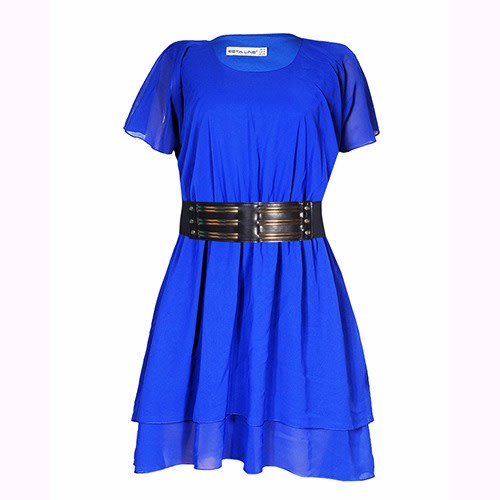 Dovetail High Low Hem Maxi Dress - Electric Blue