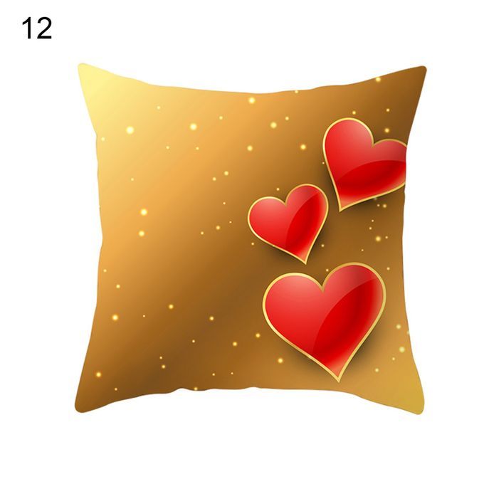 Sweet Heart Printing Pillowcase Home Bed Sofa Cushion-