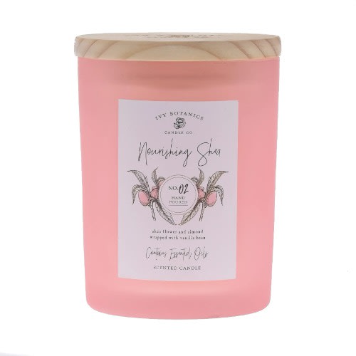 Ivy Botanics Nourishing Shea Flower And Almond Scented Candle - 230.99g