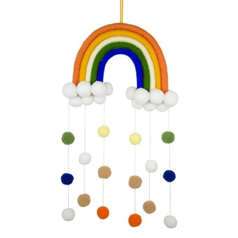Nordic Rainbow Handmade Weaving Ornament Kids Room Wall