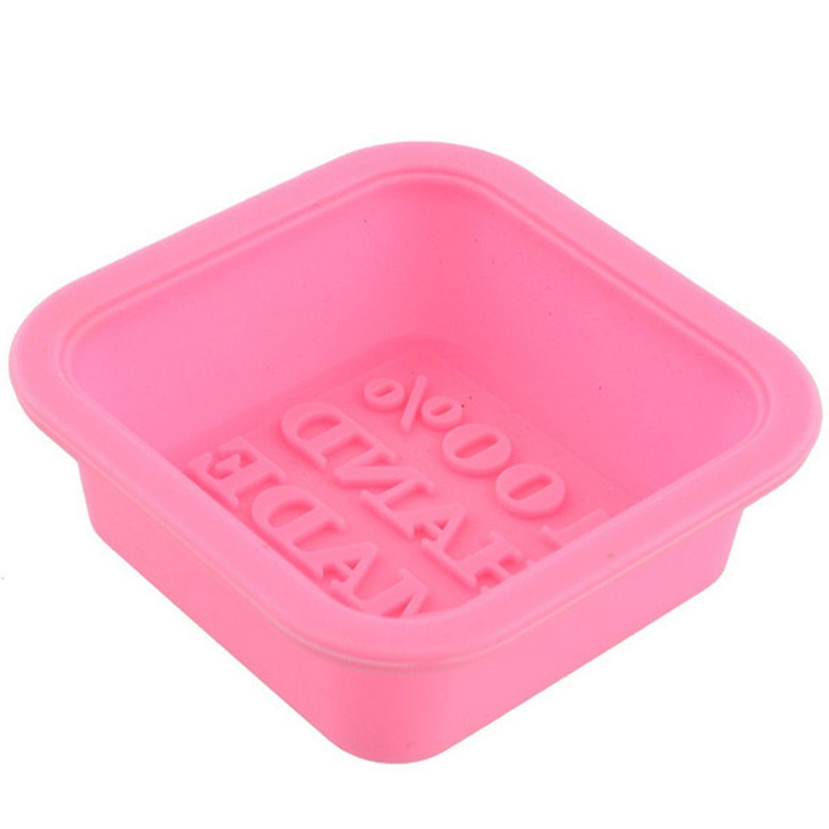 Soap Mould Square Shape Heat Resistant Lightweight-Pink