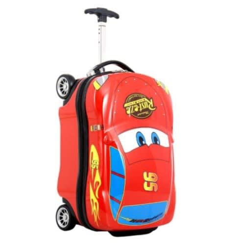 3d Car Design School Bag And Travel Bag - Red - 18 X 8inches