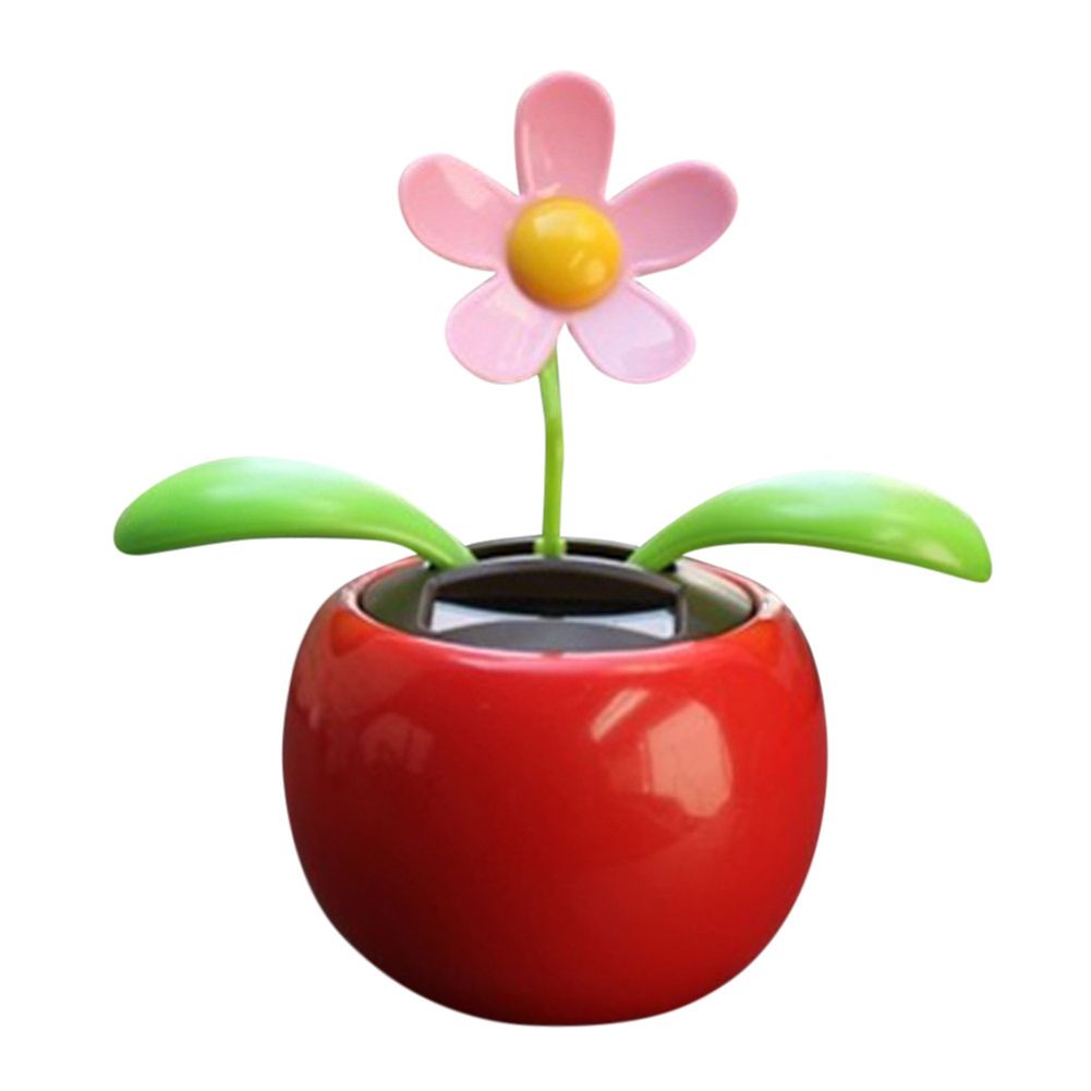 Solar Powered Dancing Swinging Animated Flower Toy Car-