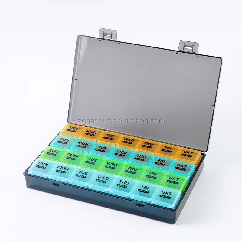New Large Capacity 28 DAYS/GRIDS Days Pill Organizer