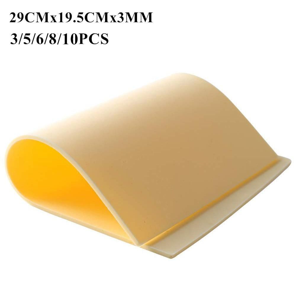 3/5/6/8/10Pcs 3MM Thick Big Size Tattoo Practice Skin Blank Double Sides Tattoo Practice Fake Skin for Permanent Makeup
