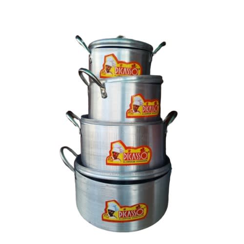 Aluminium Cooking Pots - 4 Set
