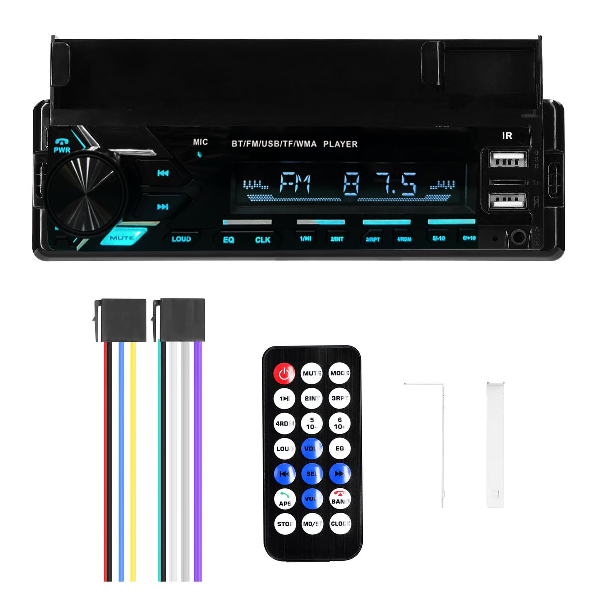Car Stereo Receiver Multifunctional BT MP3 Player FM Radio