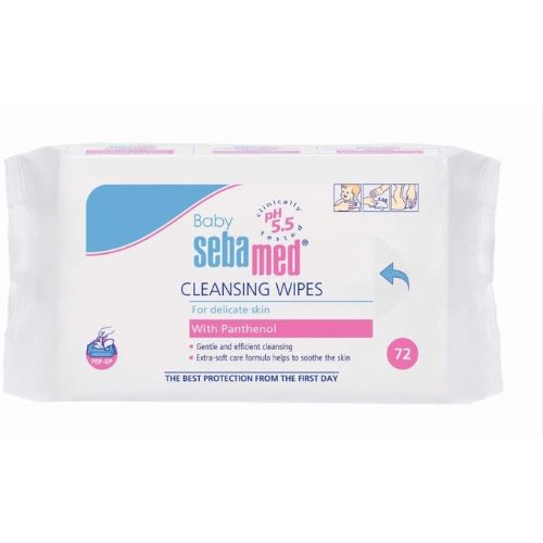 Baby Cleansing Large Wipes With Panthenol -72cnts