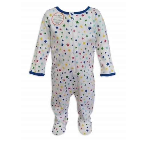 Baby Boy Organic Cotton Sleep & Play Sleeper Pyjamas - Stars