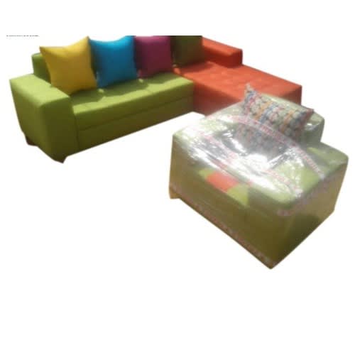Pawa Furniture Multi Colour 6 Seater L-shaped Fabric Sofa