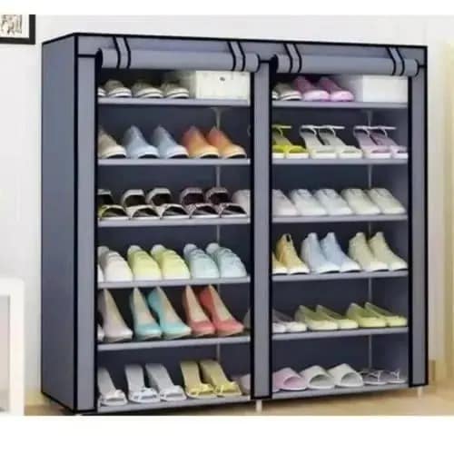 Shoe Rack With Fabric Cover - 12 Layers