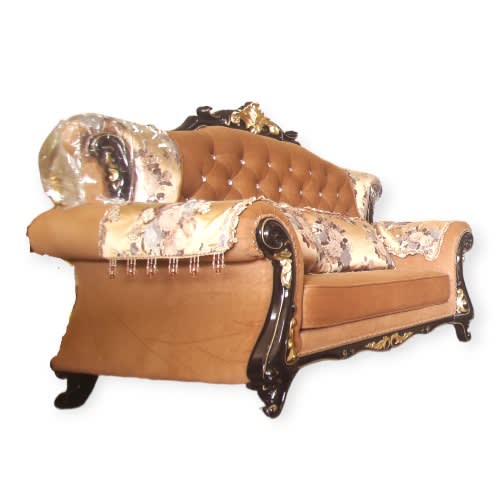 Brown Color Royal Fabric Sofa