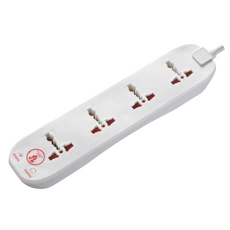 Universal Surge Extension 4 Socket 2M White