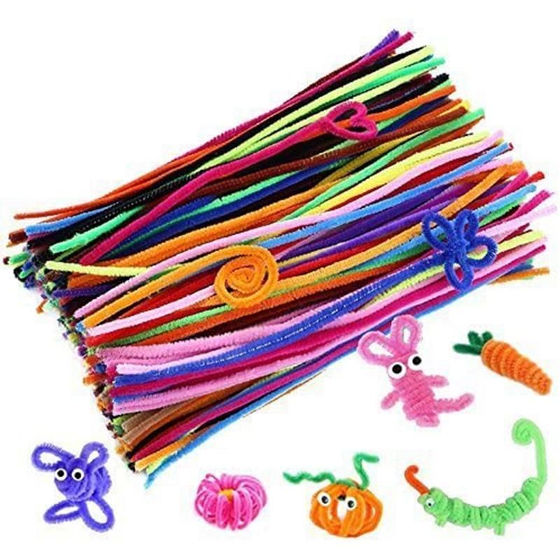 200 Pcs multicolors Pipe Cleaners Chenille Stem 6mmx12