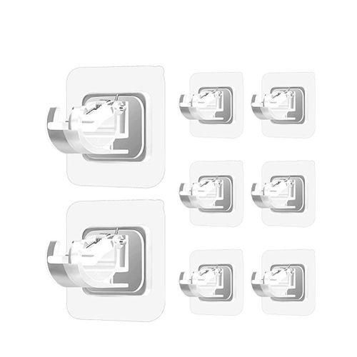 8PCS No Drill Curtain Rod Brackets Curtain Rod