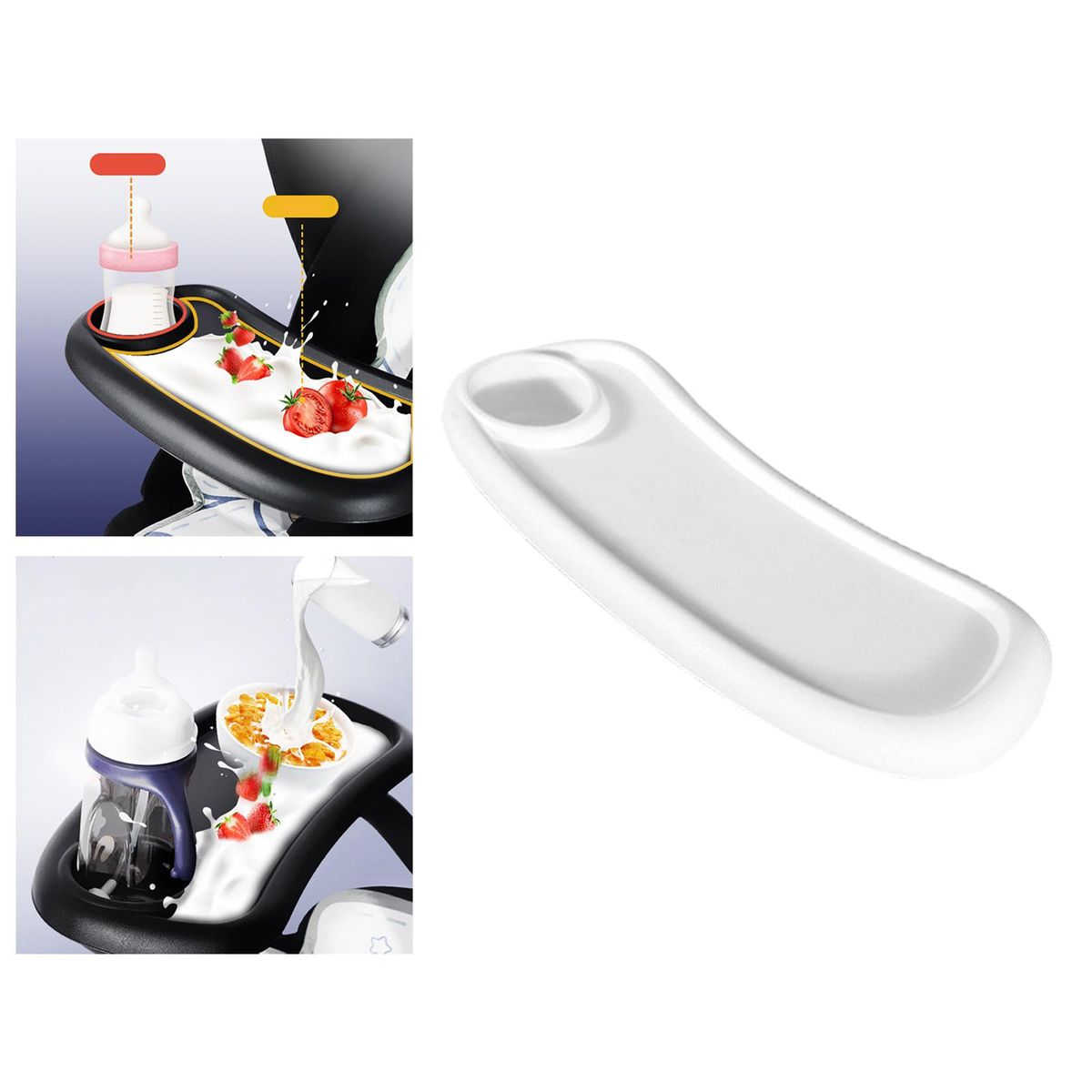 Tray Infant Snack Tray Professional Babies White