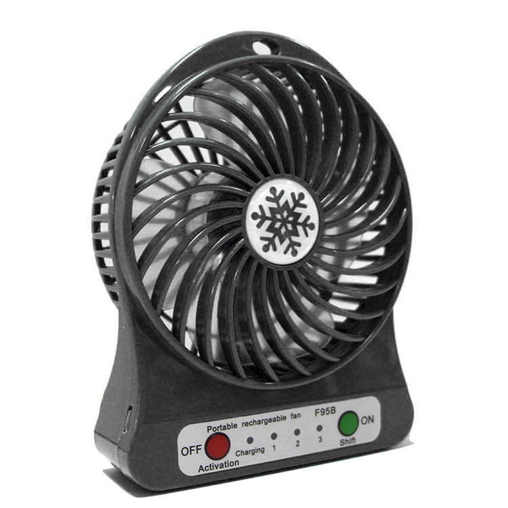 LED Light Fan Electric Air Cooler Mini Desk USB Fan Fashion