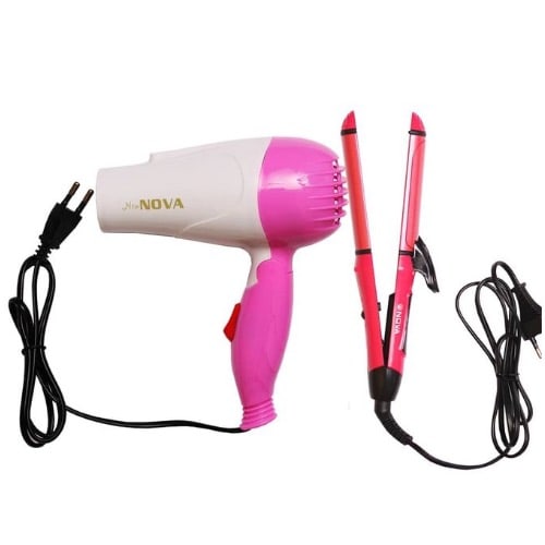 Hair Dryer And Straightener Combo