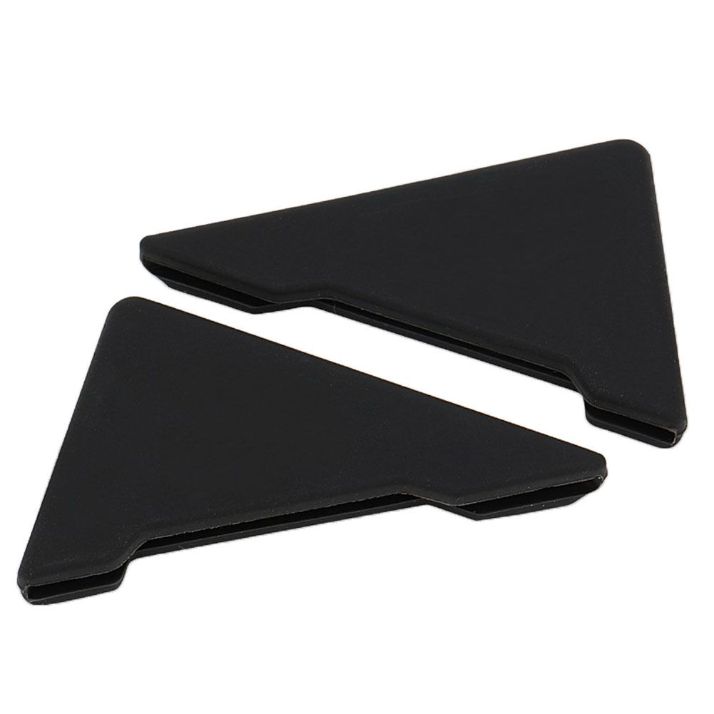 2Pcs Triangle Car Door Corner Soft Silicone Guard Trim-Black