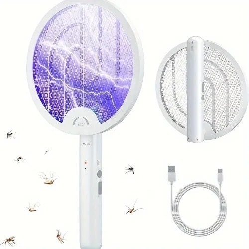 Rechargeable Foldable Mosquito And Bugs Killer Swatter Bat