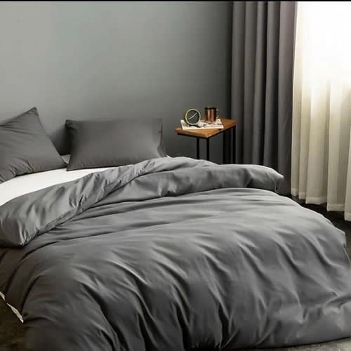 Premium Cotton Duvet Set - Grey &white