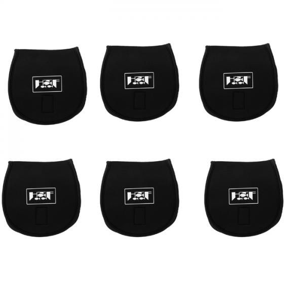 6Pcs Neoprene Fishing Reel Bag Waterproof