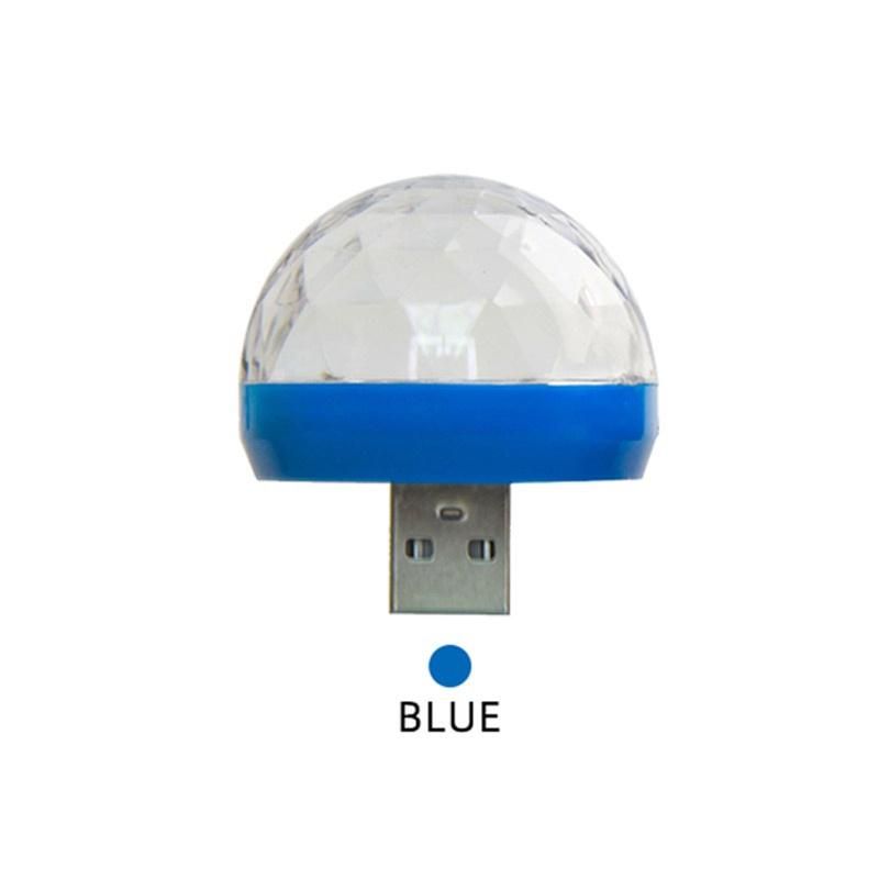 1PC Car Atmosphere Lamp USB Blue
