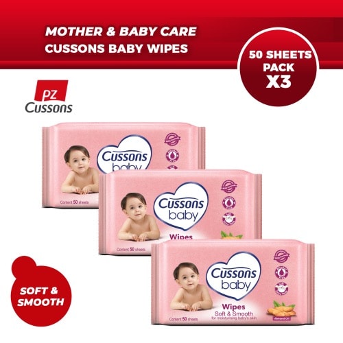 Baby Wipes - Soft  Smooth - Pink X3