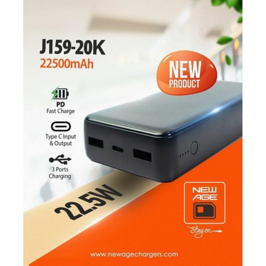 22500 Fast Charge Type-C Input & Output Powerbank