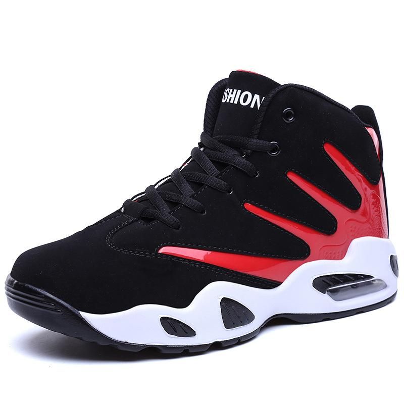 Men's Sneakers Basketball Shoes Leather Sneakers Red