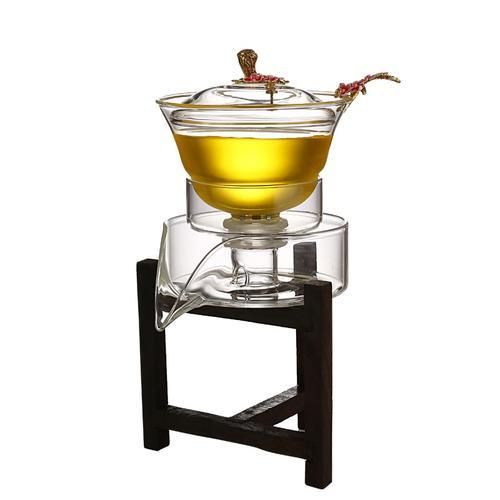 Heat Resistant Glass Tea Set Magnetic Water Diversion Rotating Cover Bowl Semi Automatic Tea Maker Lazy Teapot Kungfu Tea Set