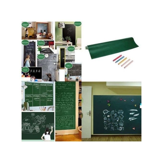 Green Chalkboard Sticker - Removable Wall Decal - 60cm X 200cm For Home, School Or Office