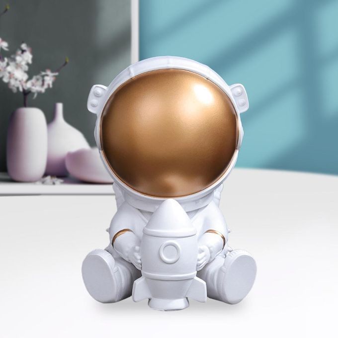1pc Astronaut Figurines Handmade Hotel Bedroom TV Shelf Sit Gold