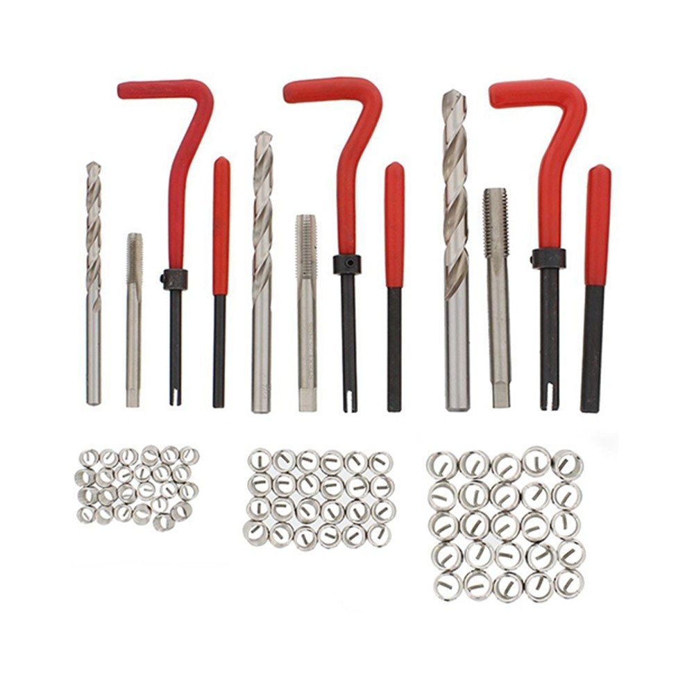 88Pcs Stripped Thread Rethread Helicoil Repair Kit Set