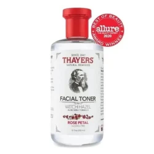 Alchohol Free Rose Petal Witch Hazel Toner With Aloe Vera - 355ml