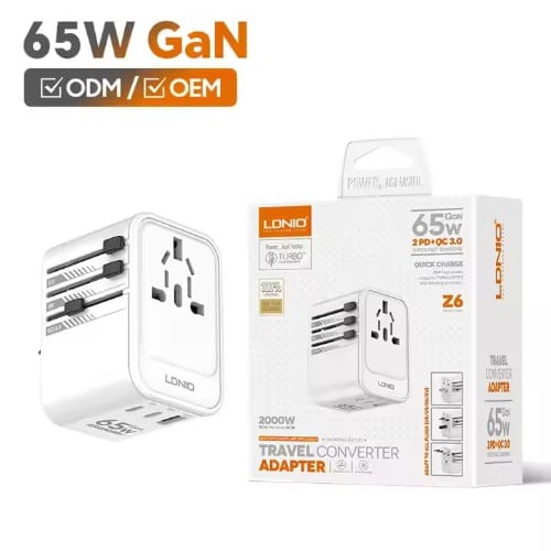 Ldnio Z6 Travel Adapter - Converter - 65W