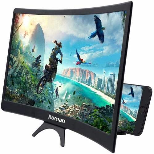 3D HD Movie Video Curved Screen Mobile Phone Magnifier Amplifier  - 12 Inches