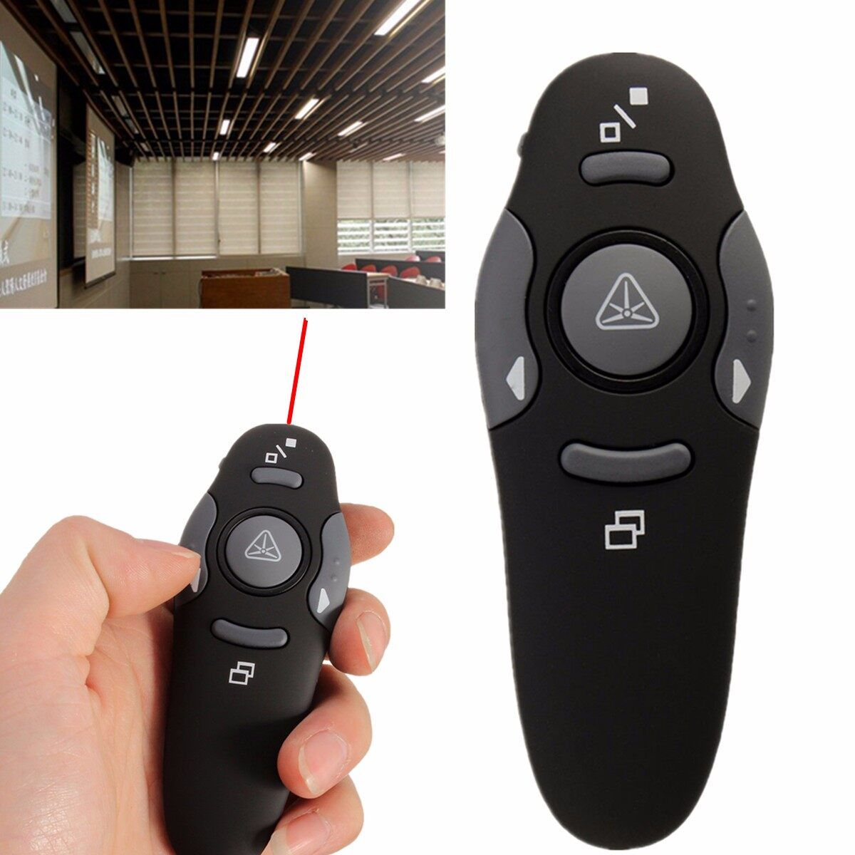 10PCS 2.4GHz Laser Pointer Pen Wireless USB Receiver Remote Control PowerPoint PPT HQ