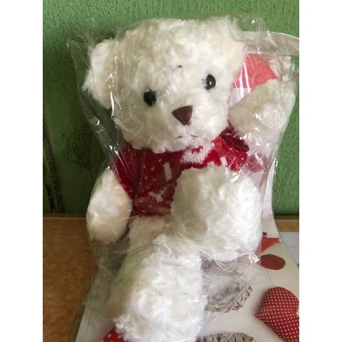 Plush Teddy Bear With Heart "I Love You''