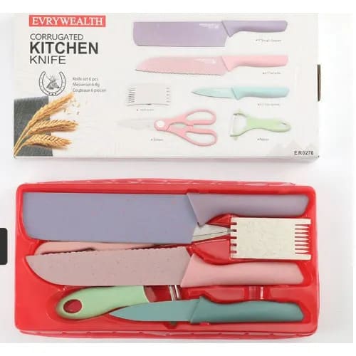 Corrugated Kitchen Knife Set
