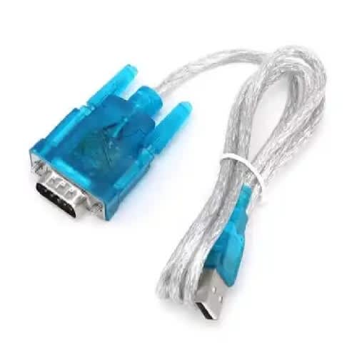 USB 2.0 To Rs-232 Male Serial Cable Adapter - Blue