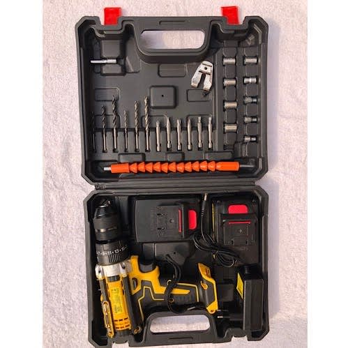 Dewalt Cordless Screwdriver Machine With 2 Batteries And Bits - 28pcs - 45v