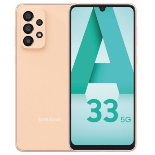 Galaxy A33 5G - 6.4"AMOLED - 128GB ROM - 6GB RAM - Dual SIM - Fingerprint - 5000mAh - Peach
