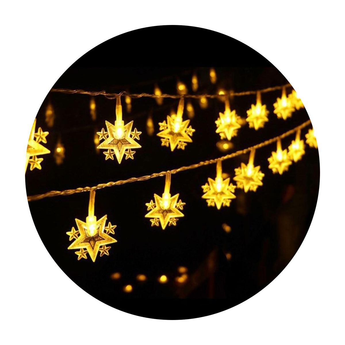 String Light Moon Star Holiday Party String Light Decoration B