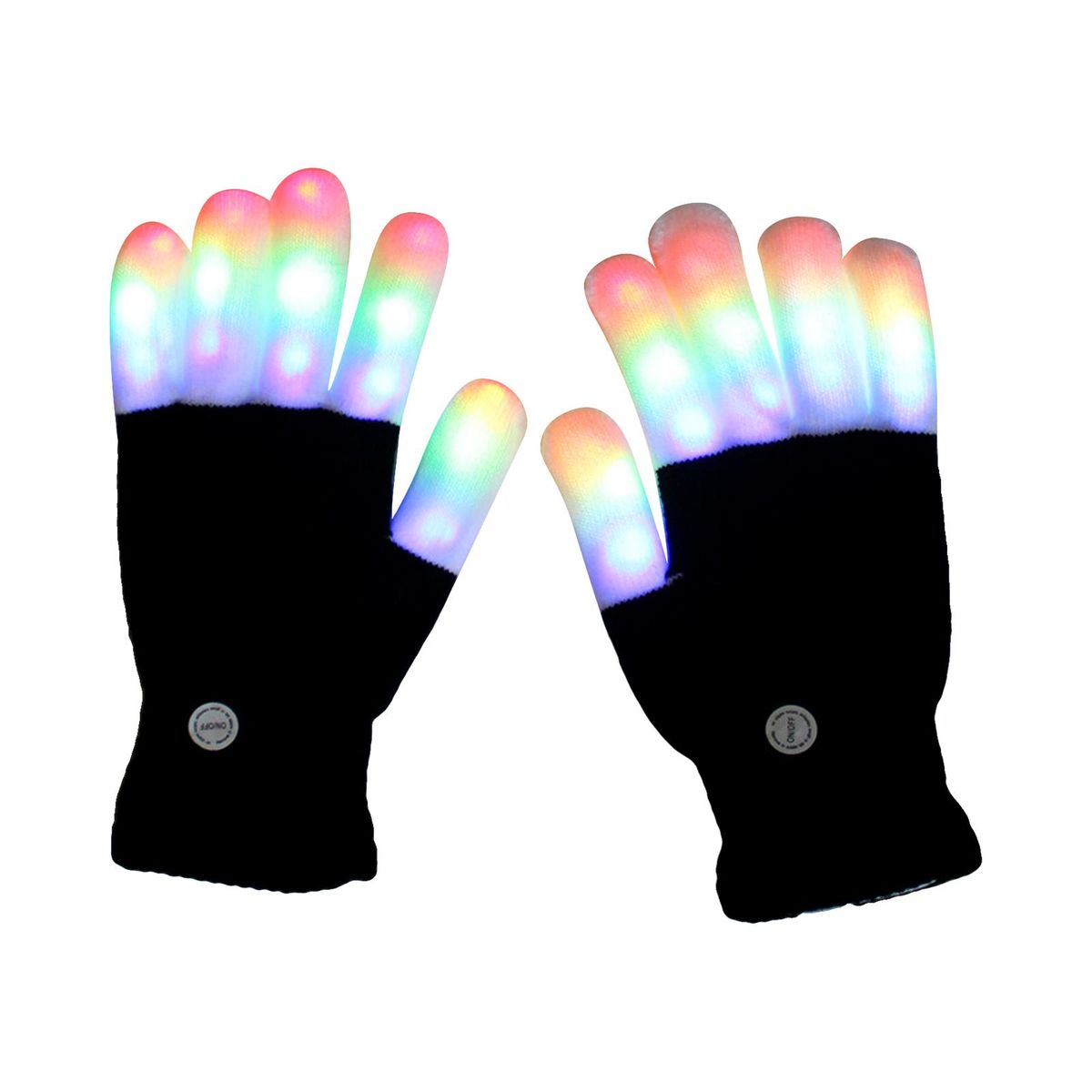 Colorful Light Up Gloves Adult Men Women LED Gloves Flashing Finger Gloves for Christmas Halloween Cool Toys Gifts Party Favors