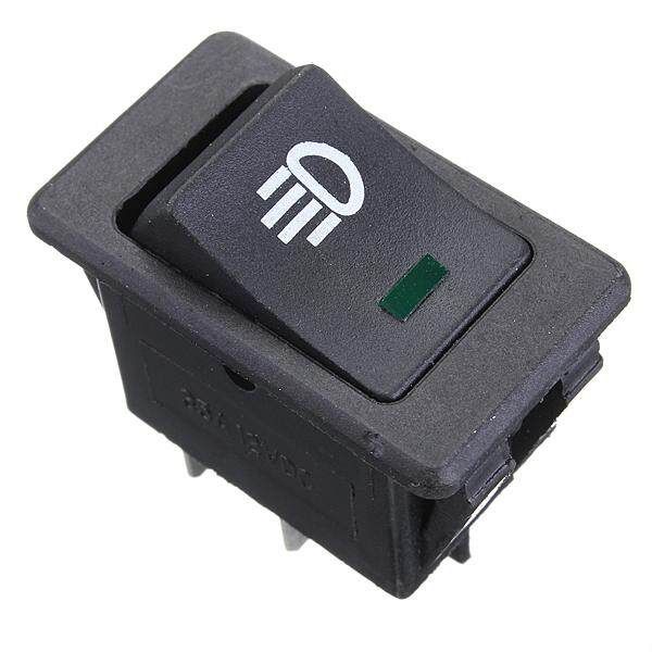 12V 35A Car Truck Boat Fog Light Rocker Switch LED Light Dash Board Toggle 4Pin Green